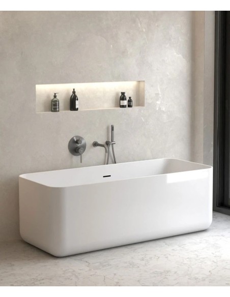 KIT MITIGEUR BAIN DOUCHE MURAL 3 TROUS ENCASTRÉ CORBEAU KROOS
