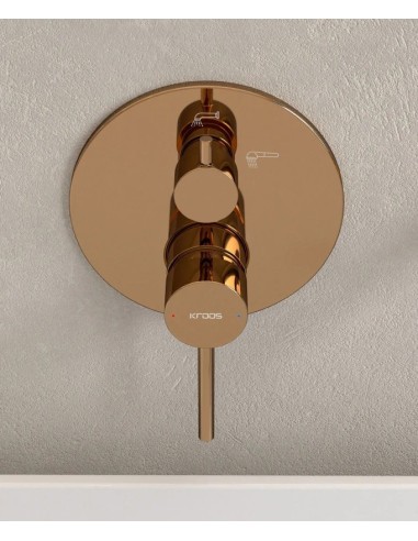 KIT MITIGEUR BAIN DOUCHE MURAL 3 TROUS ENCASTRÉ CORBEAU KROOS