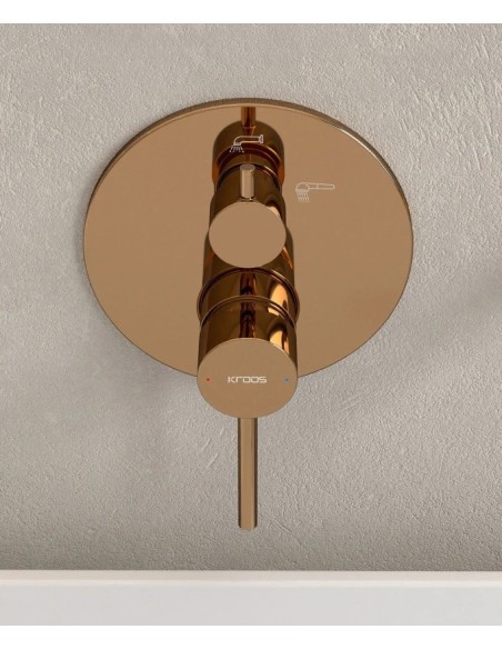 KIT MITIGEUR BAIN DOUCHE MURAL 3 TROUS ENCASTRÉ CORBEAU KROOS