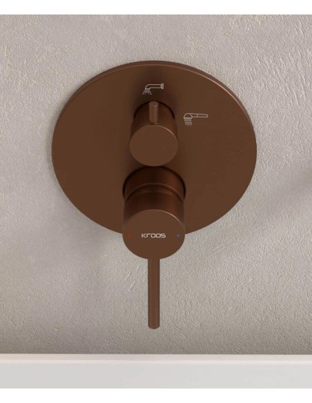 KIT MITIGEUR BAIN DOUCHE MURAL 3 TROUS ENCASTRÉ CORBEAU KROOS