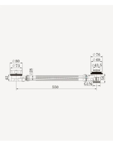BONDE DE VIDAGE CLIC CLAC POUR BAIGNOIRE KROOS