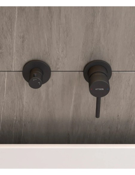 MITIGEUR BAIN DOUCHE ENCASTRE 4 TROUS CORBEAU KROOS