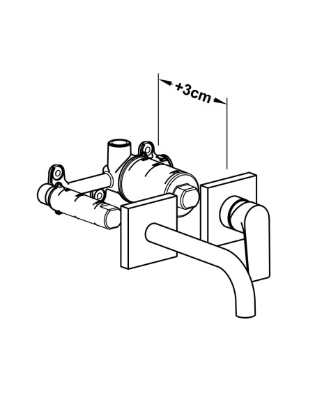 KIT RALLONGE POUR LES MITIGEURS ENCASTRES LAVABO TRES